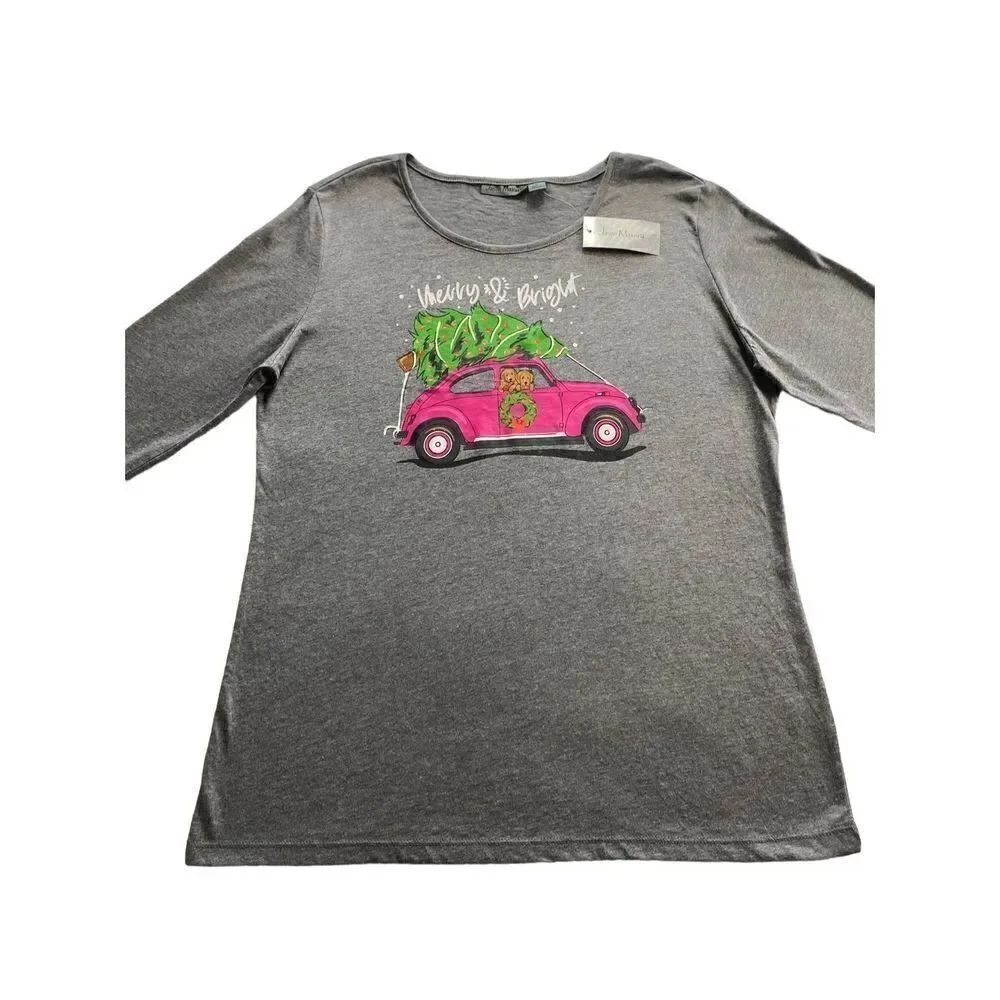 JASON MAXWELL SMALL “Merry & Bright” Gray Top